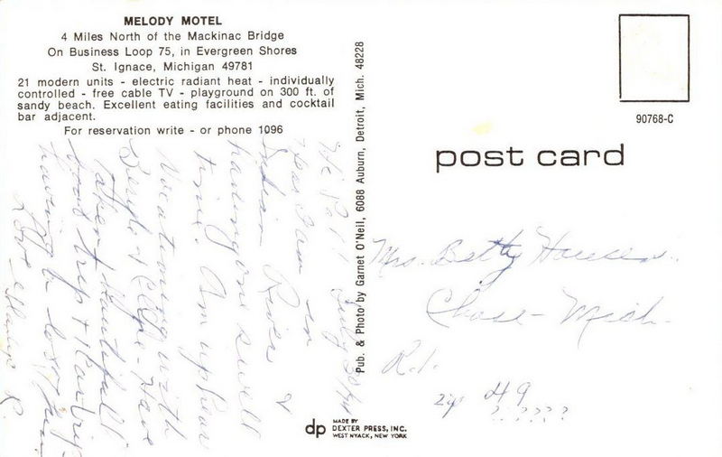 Melody Motel - Vintage Postcard (newer photo)